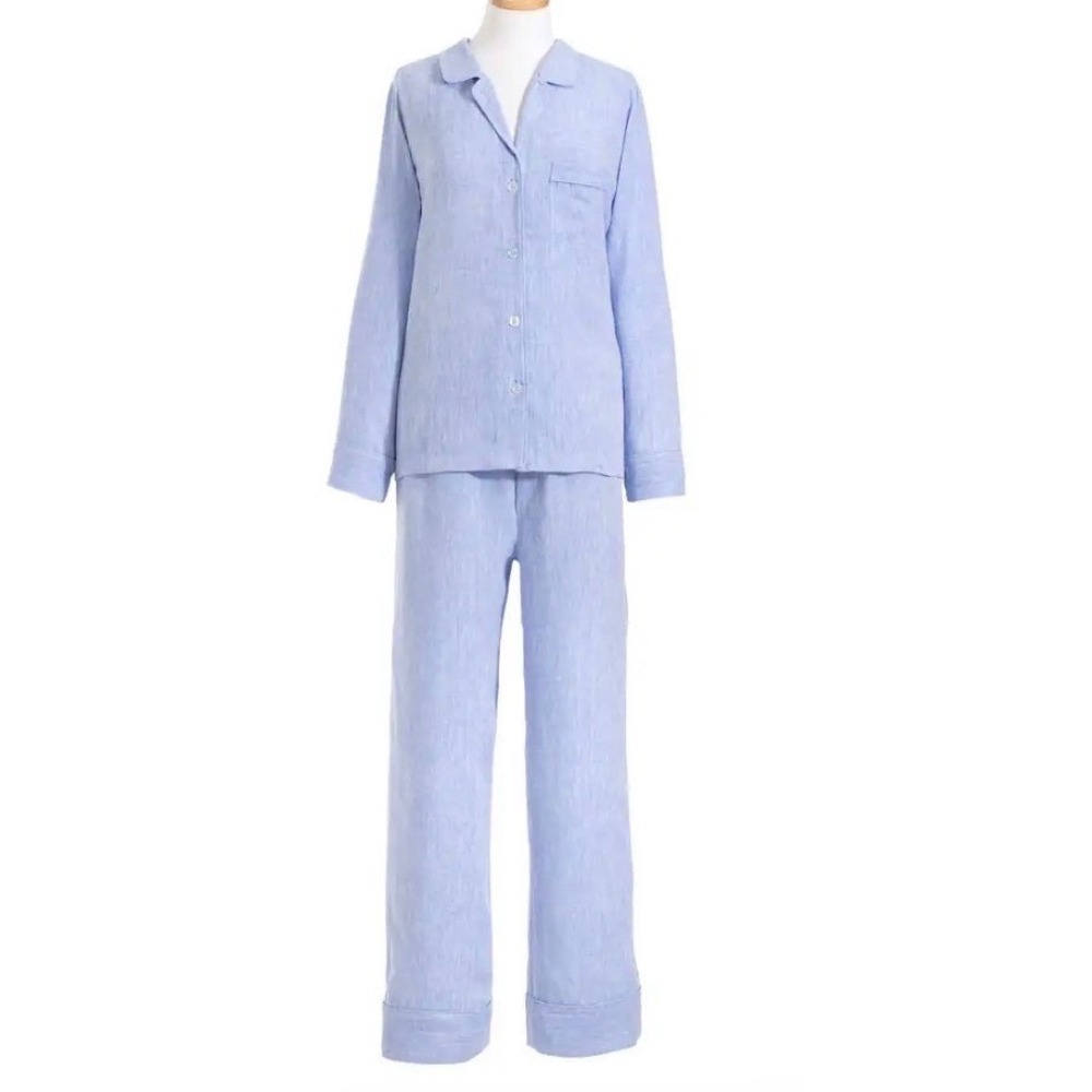 Annie Selke Pine Cone‎ Hill Pajama Set Womens XL Blue